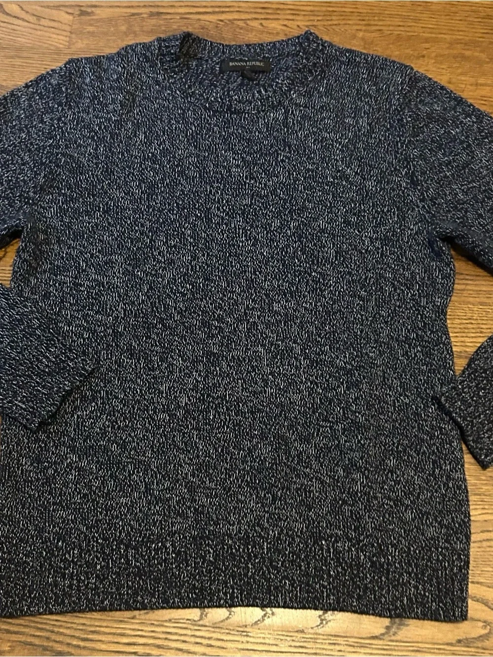 Banana Republic Men's Heathered Navy Crewneck Sweater 0199